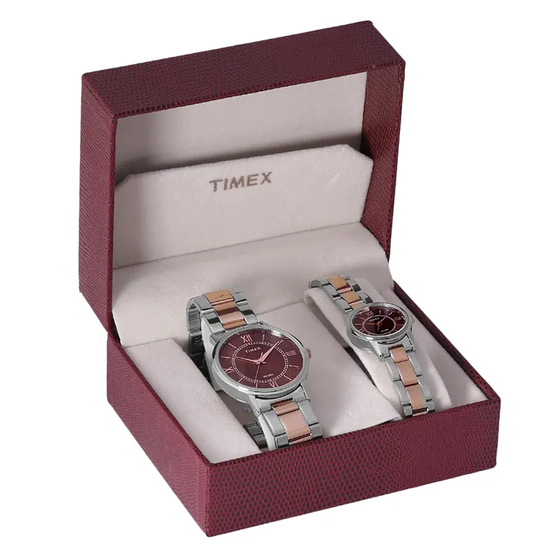 Timex Classics Set Brown Dial Two-tone Couple Watch- TW00PR214